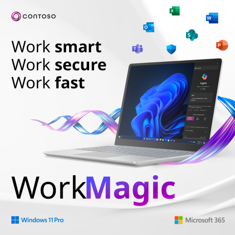 socialimage Win11 Pro M365 WorkMagic smart secure fast 1