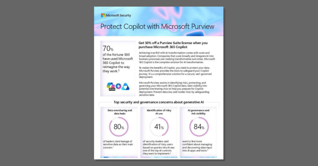 one pager to customer 50 Purview Suite with M365 Copilot promo fb thumb