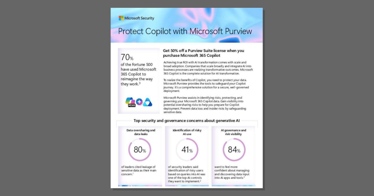 one pager to customer 50 Purview Suite with M365 Copilot promo fb thumb