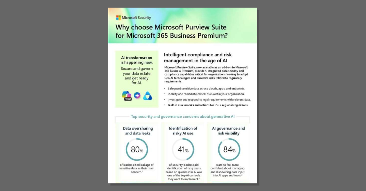 one pager to customer Microsoft Purview Suite fb thumb